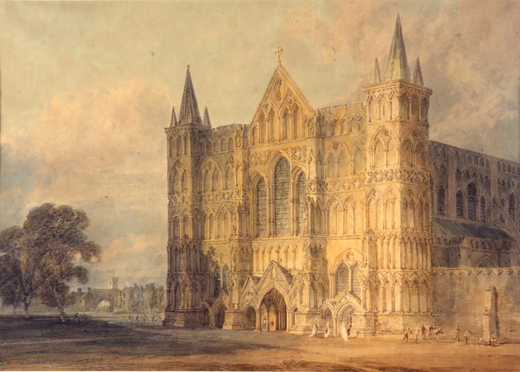 Fronte ovest della cattedrale di Salisbury, 1799 - Harris Museum and Art Gallery, Preston, Lancashire